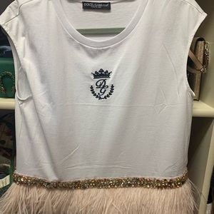 D&G crystal feather top